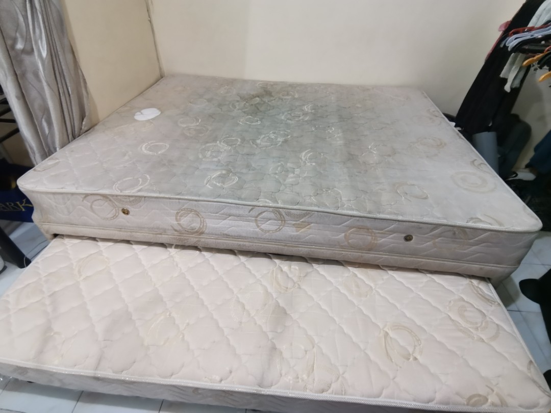 Selling Salem Queen size bed with pullout Rush!, Furniture & Home
