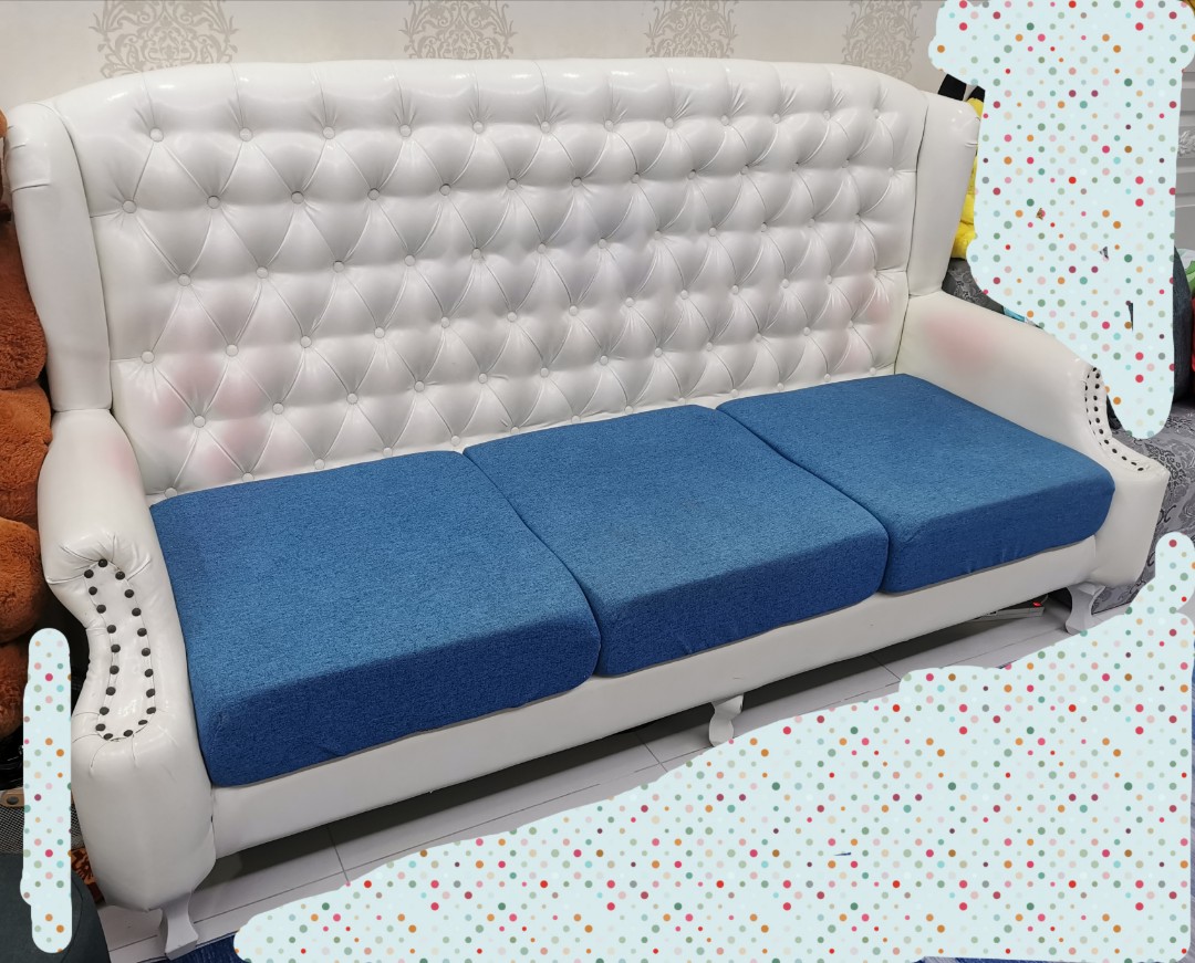 Used Victorian Styled Pu 3 Seater Sofa Furniture Sofas On Carousell