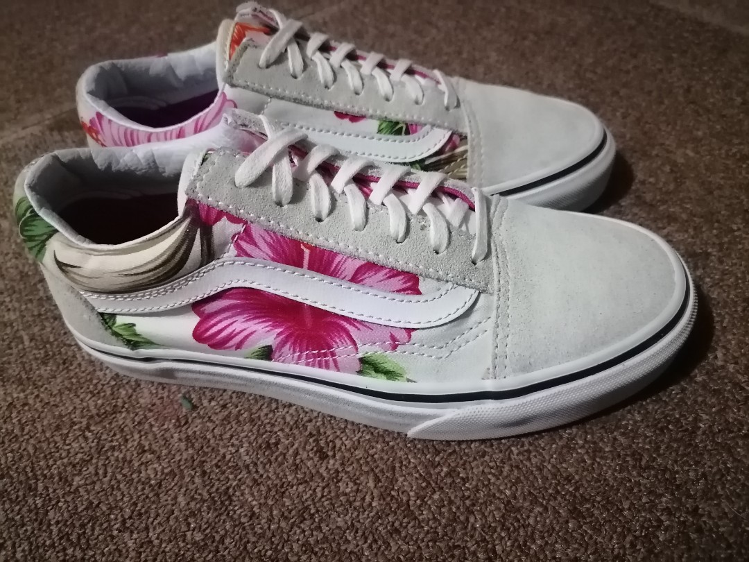 Vans hawaiian floral old skool top