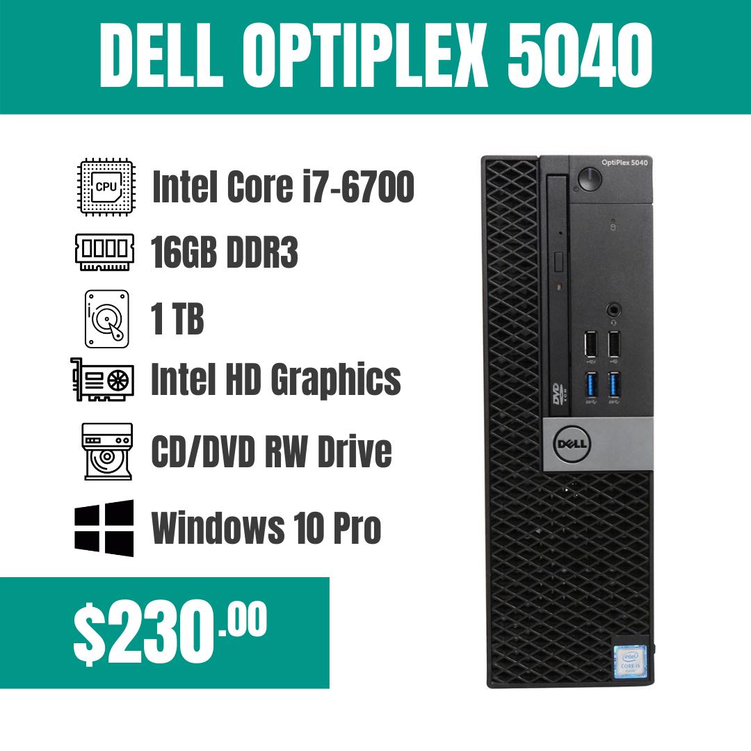 16GB-i7 CPU Dell OptiPlex 5040, Computers  Tech, Desktops on Carousell