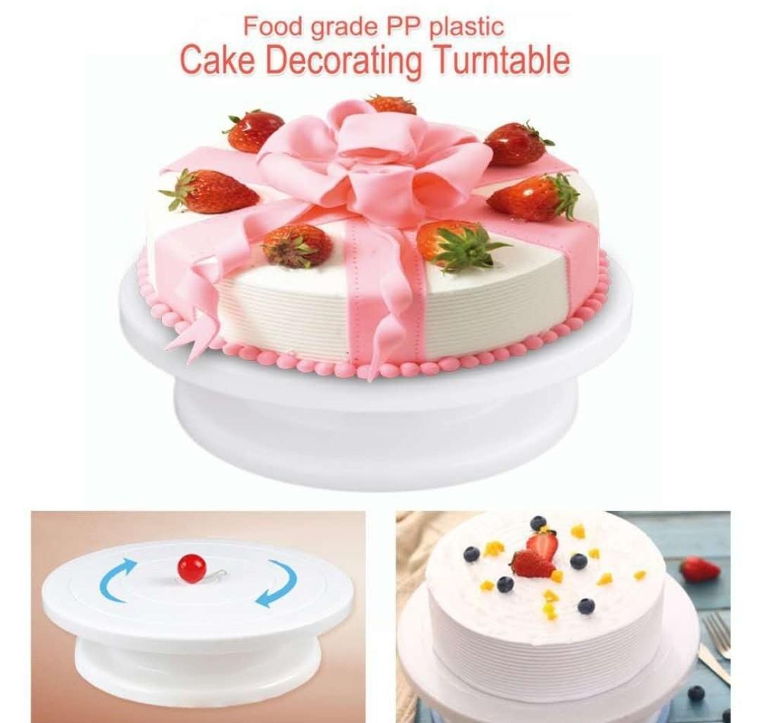 28cm Cake Decorating Turntable Round Cake Stand (NO BOX P135) (Category: Bakeware) located in Quezon City. Submitted by maica.store (Listing ID 1061699744, Image 3). Description: No box = P135.00 Product Description: *28cm Rotating Cake Icing Decorating Revolving Kitchen Display Stand Turntable *100% brand new and high quality *Made of high quality material, durable and practical to use *Material: PP Plastic *Size (Approx.): Rotating platform dia