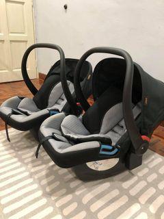 2x Mountain Buggy Protect Infant Capsule Car Seats