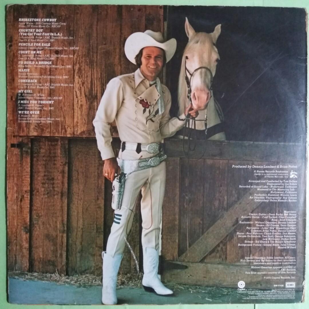 舊版黑膠唱片^ Glen Campbell ~ Rhinestone Cowboy (1975 US), 興趣及