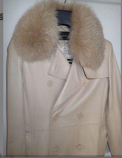 國外買的羊皮外套 皮衣 送 頂級 SAGA FOX狐狸毛領