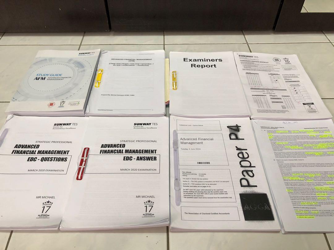Acca Afm Textbook Sunway Tes Tutorial Questions Pyq Add Materials Textbooks On Carousell