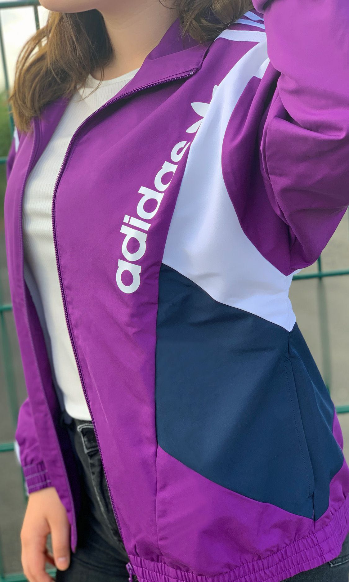 adidas purple and white