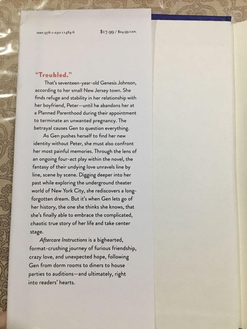 Aftercare Instructions - Bonnie Pipkin (Category: Storybooks) located in Quezon City. Submitted by v.gdb (Listing ID 1061630193, Image 3). Description: - message for questions and/or more pictures *Buy 3 or more items and the cheapest will be free.