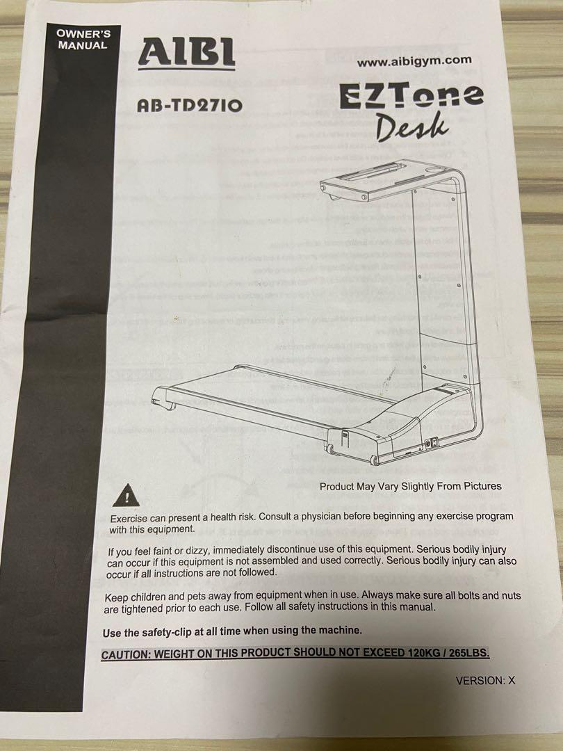 AIBI EZ Tone Desk Red Sports Equipment Exercise Fitness