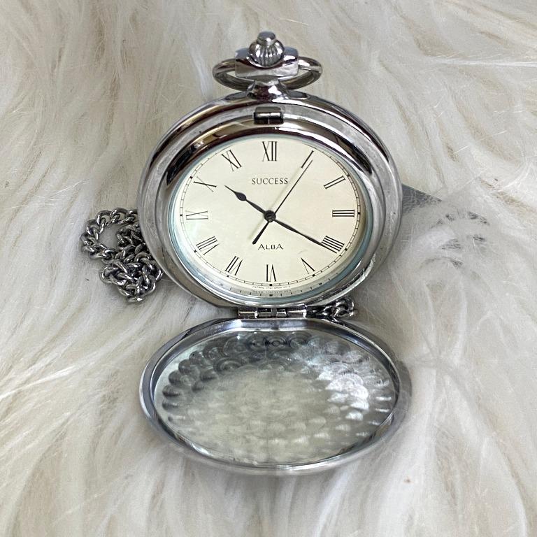 Alba Success Vintage Silver Pocket Watch Women S Fashion Watches On Carousell