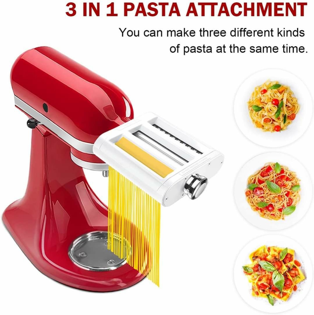 New: Kenome Pasta Roller Attachments Set for All KitchenAid Stand