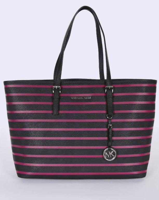 Purple and black sales michael kors purse