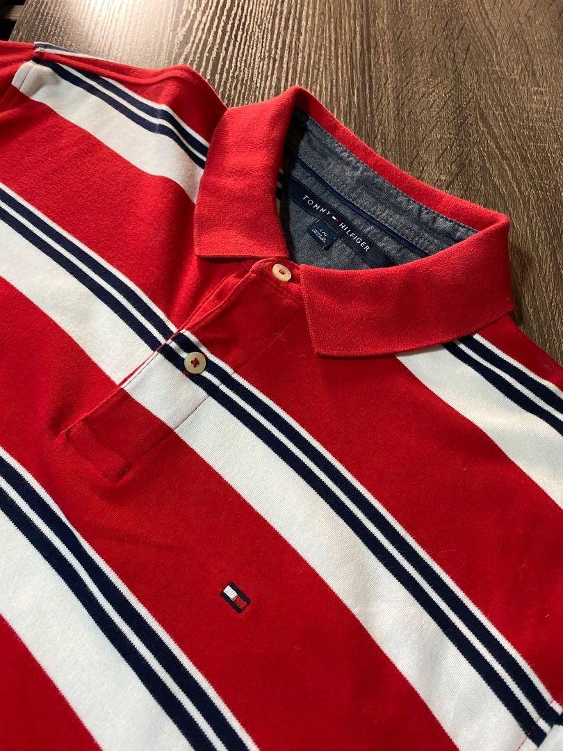 Authentic Tommy Hilfiger Red Stripes poloshirt (Category: Tshirts & Polo Shirts ) located in Manila. Submitted by thrifter.mnl (Listing ID 1061653669, Image 2). Description: New Tommy without the price tag. Never been used and original bought from Qatar (abroad) No damages. Good as new..