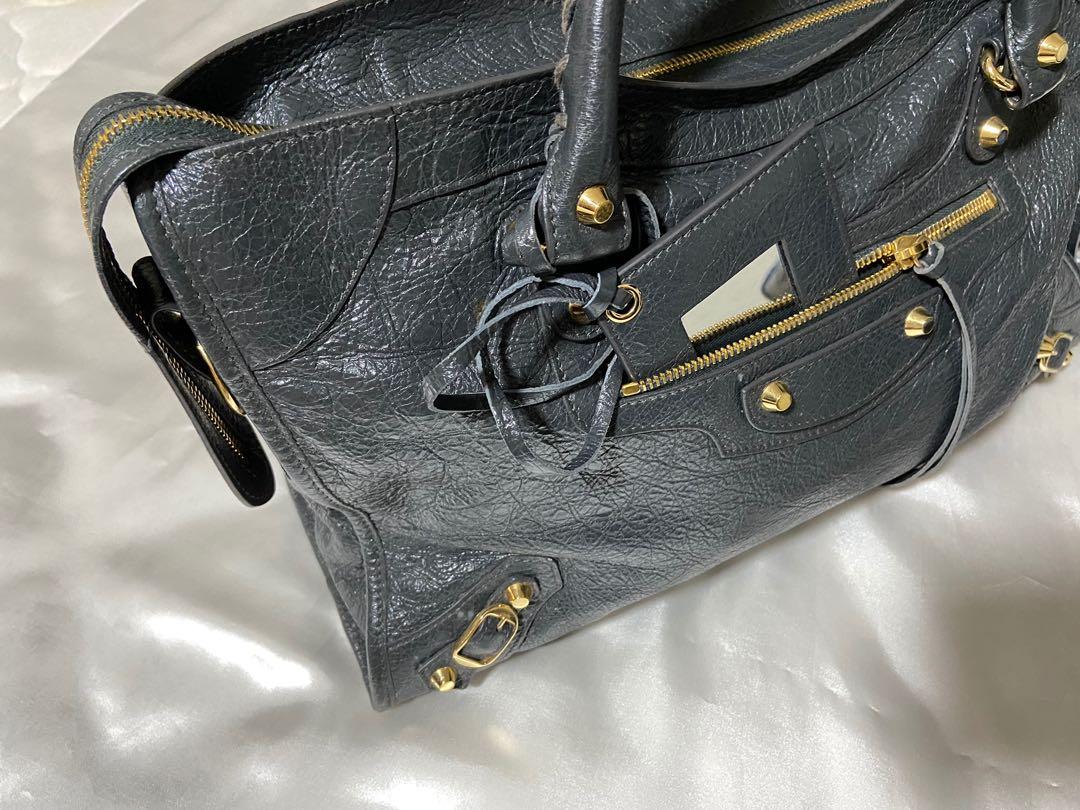 Balenciaga Classic City Bag Dark Grey Calfskin Gold Hardware – Coco  Approved Studio