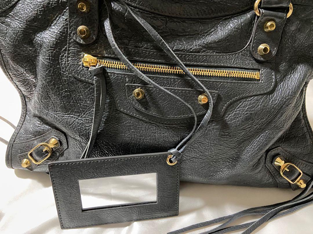 Womens Neo Cagole City Handbag Dirty Effect in Black  Balenciaga US