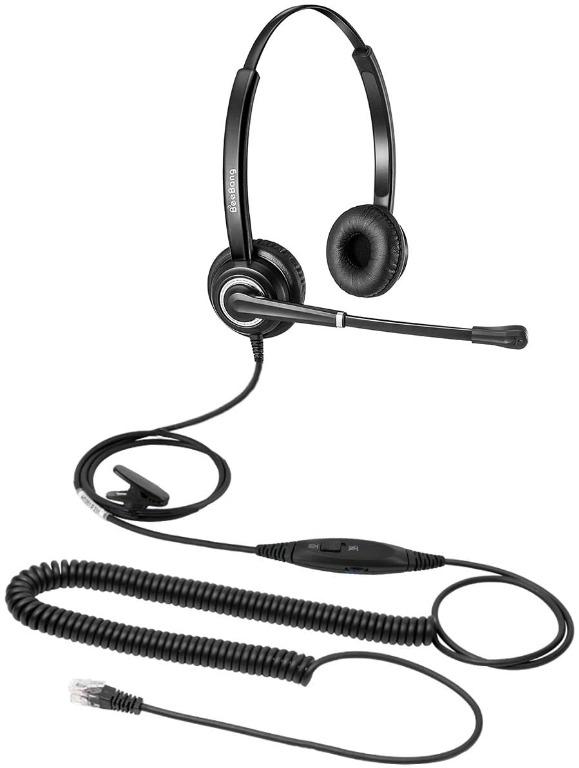 telephone and headset
