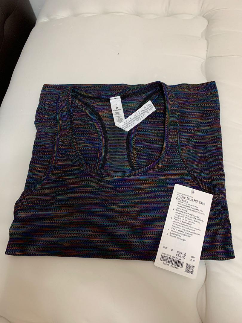 Lululemon Swiftly Tech Racerback 2.0 *Love - Black / Rainbow