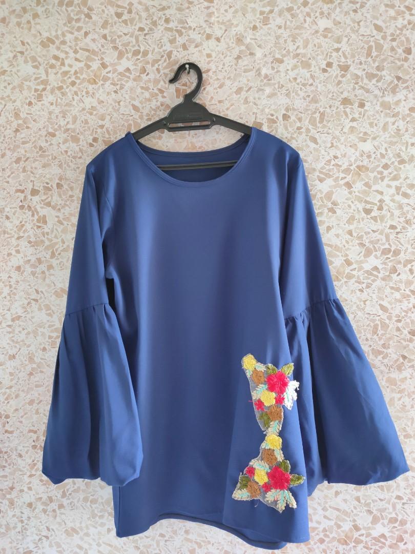 Boutiqur Balloon Hand Navy Blue M L Women S Fashion Clothes Tops On Carousell You'll receive email and feed alerts when new items arrive. carousell