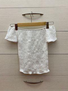 Brandy Melville Shirred Off Shoulder Top