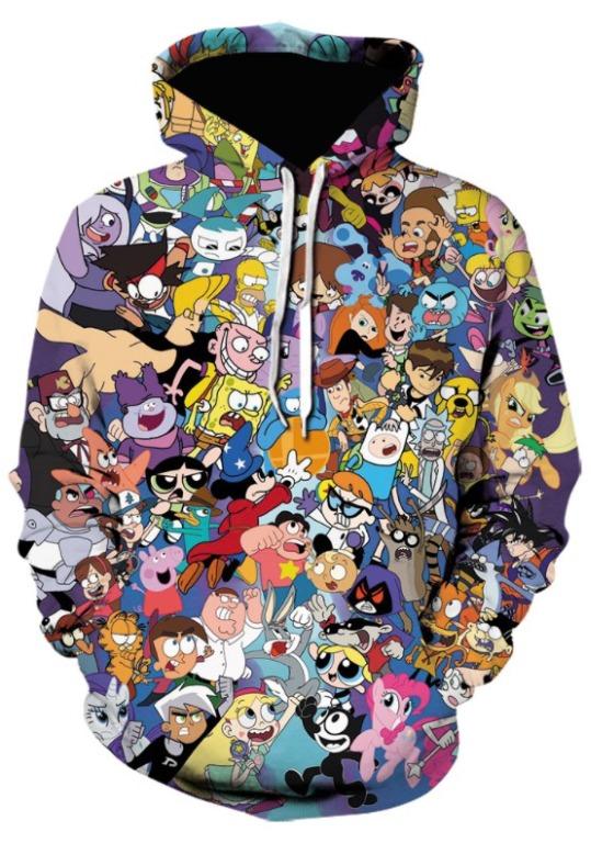 Retro cartoon hoodies clearance