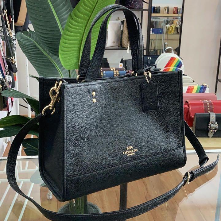 Coach dempsey carryall black clearance