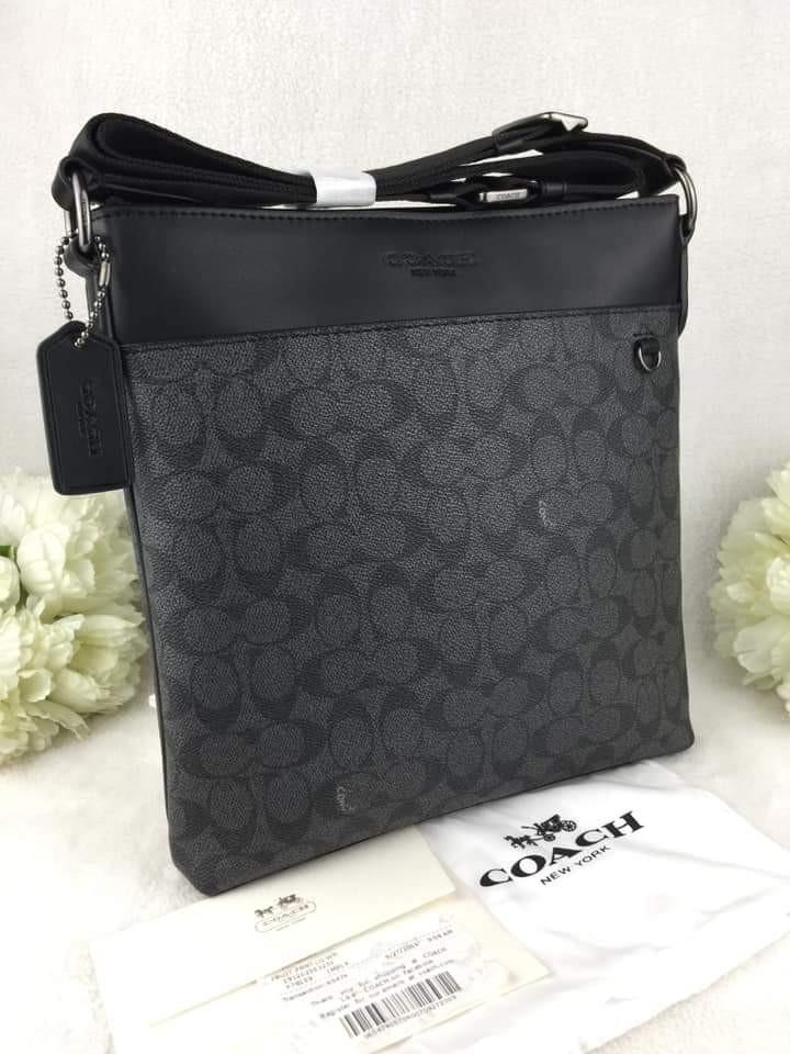 Metropolitan slim messenger in signature canvas hotsell