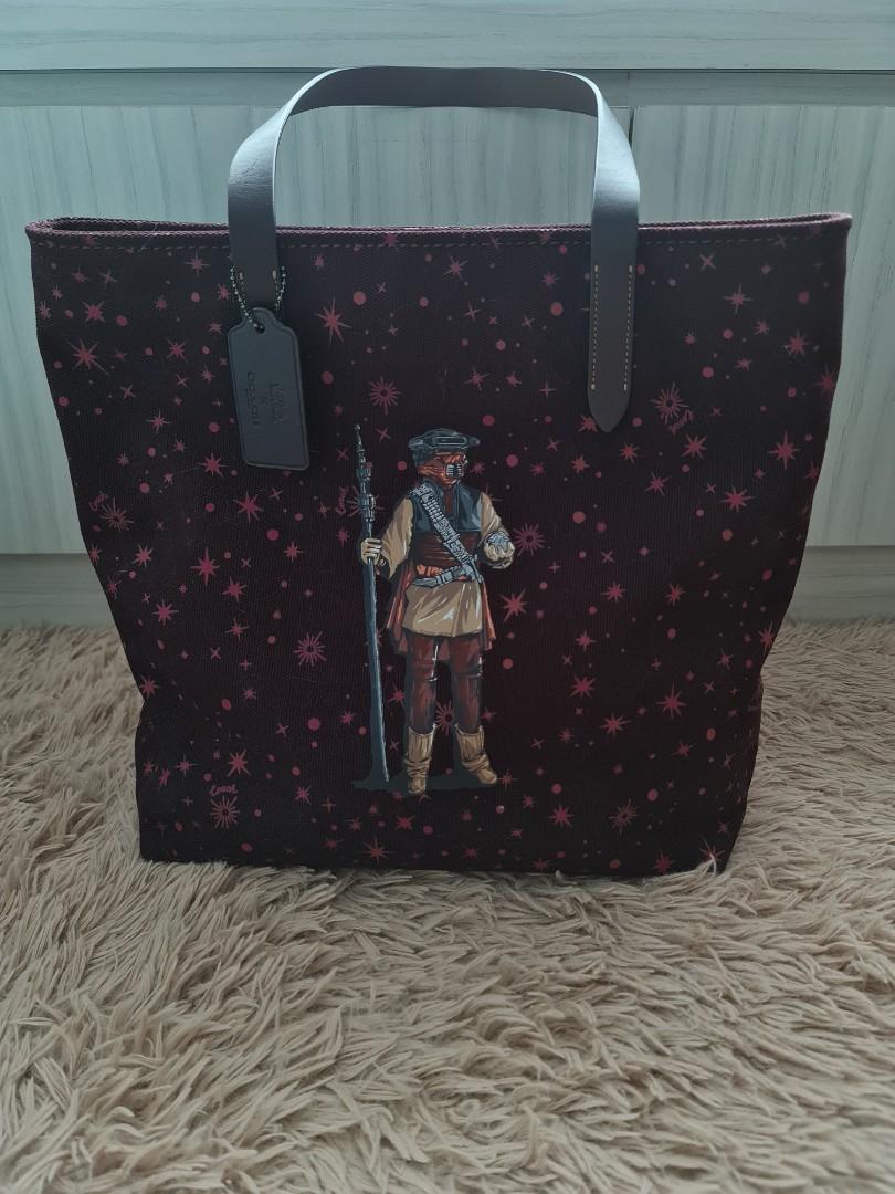 AUTHENTIC Coach x Star Wars Tote with Starry Print and Princess Leia as Boushh Luxury Bags Wallets on Carousell