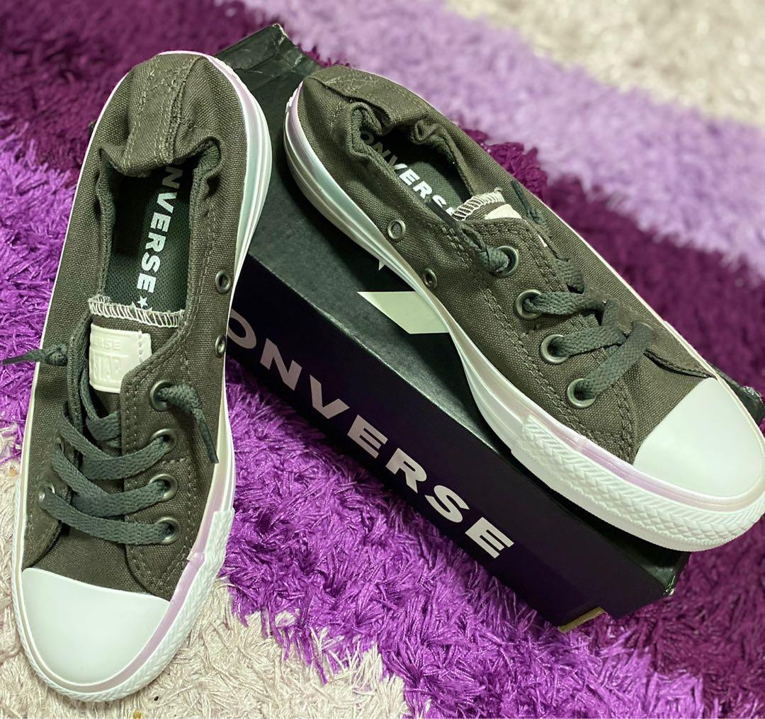 Olive green converse shoreline online