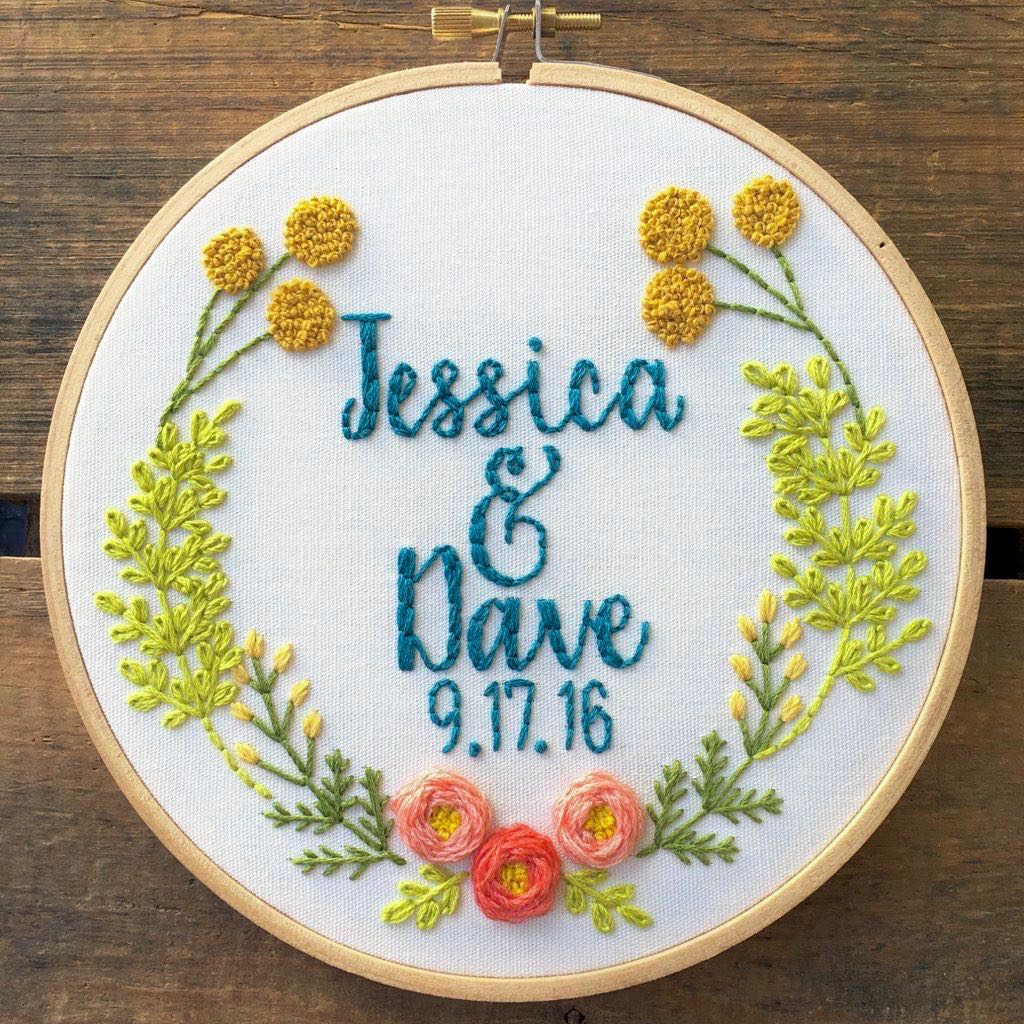 Customised embroidery hoop Anniversary/ Valentine’s Day, Hobbies