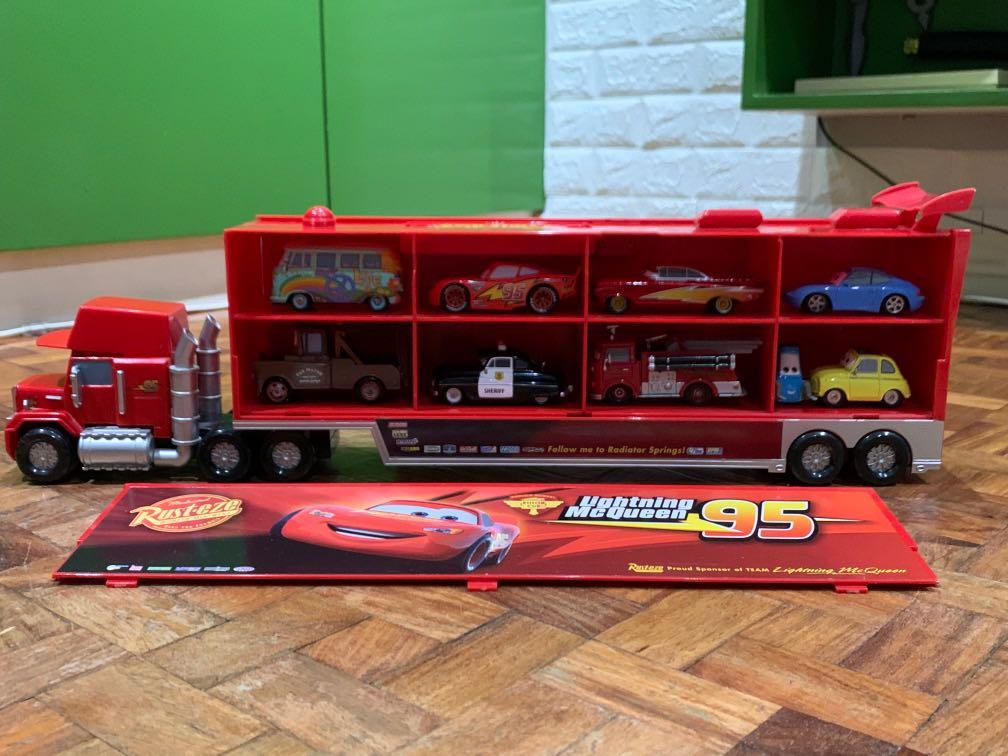 Disney Pixar Cars Mack Truck Lightning McQueen 9 Car set Die Cast