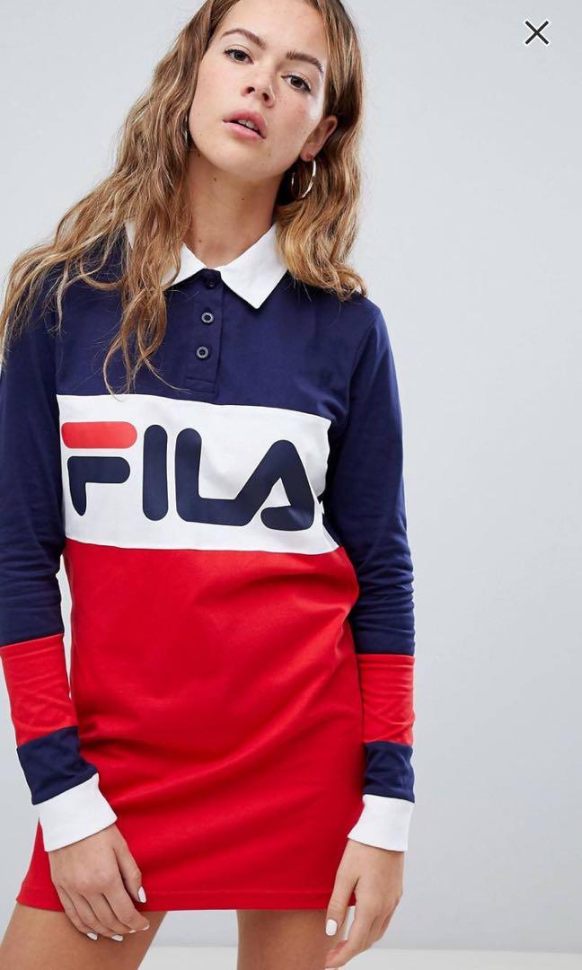 Long sleeve fila dress sale