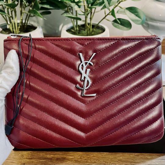 Authentic Yves Saint Laurent YSL Large Bill Pouch, Luxury, Bags & Wallets  on Carousell