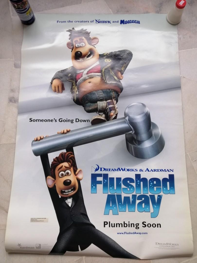 Flushed away original movie poster, Hobbies & Toys, Music & Media, CDs