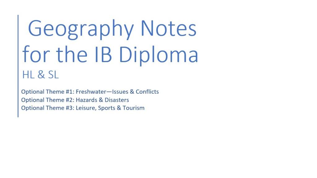 IB Geography Notes for HL & SL FULL (148 Pages), Hobbies & Toys, Books ...