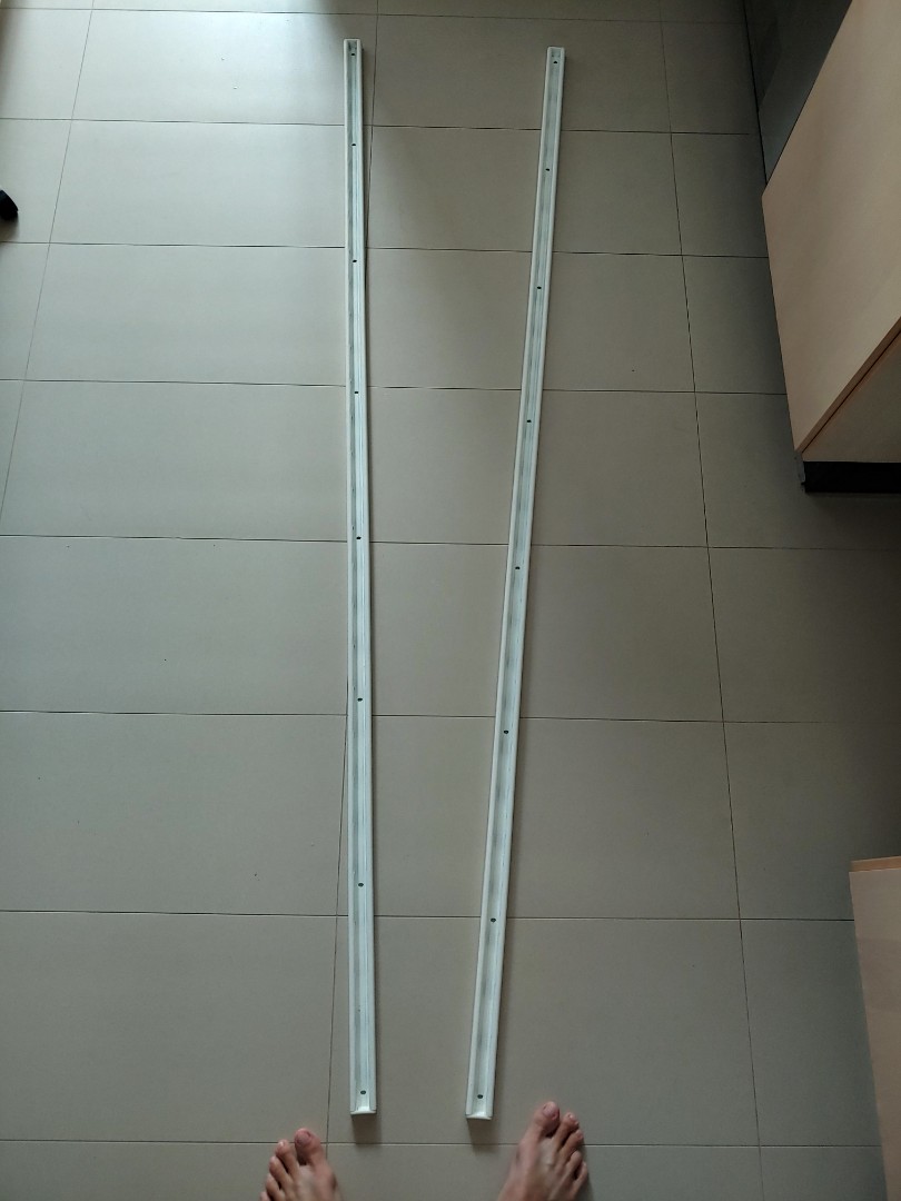 IKEA ALGOT wall shelf (rail only, 2m tall), Furniture & Home Living