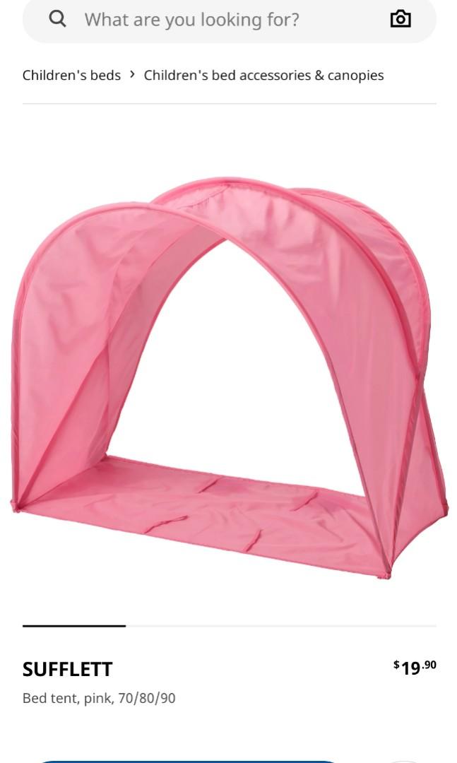 Ikea Bed Tent (Pink), Babies & Kids, Baby Nursery & Kids Furniture, Bed