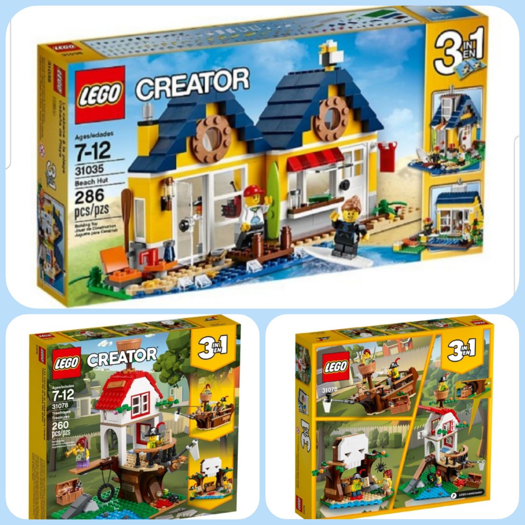 Lego Creator 3in1 31078 Tree House Treasure Set 31035 Beach Hut Hobbies Toys Toys Games on Carousell