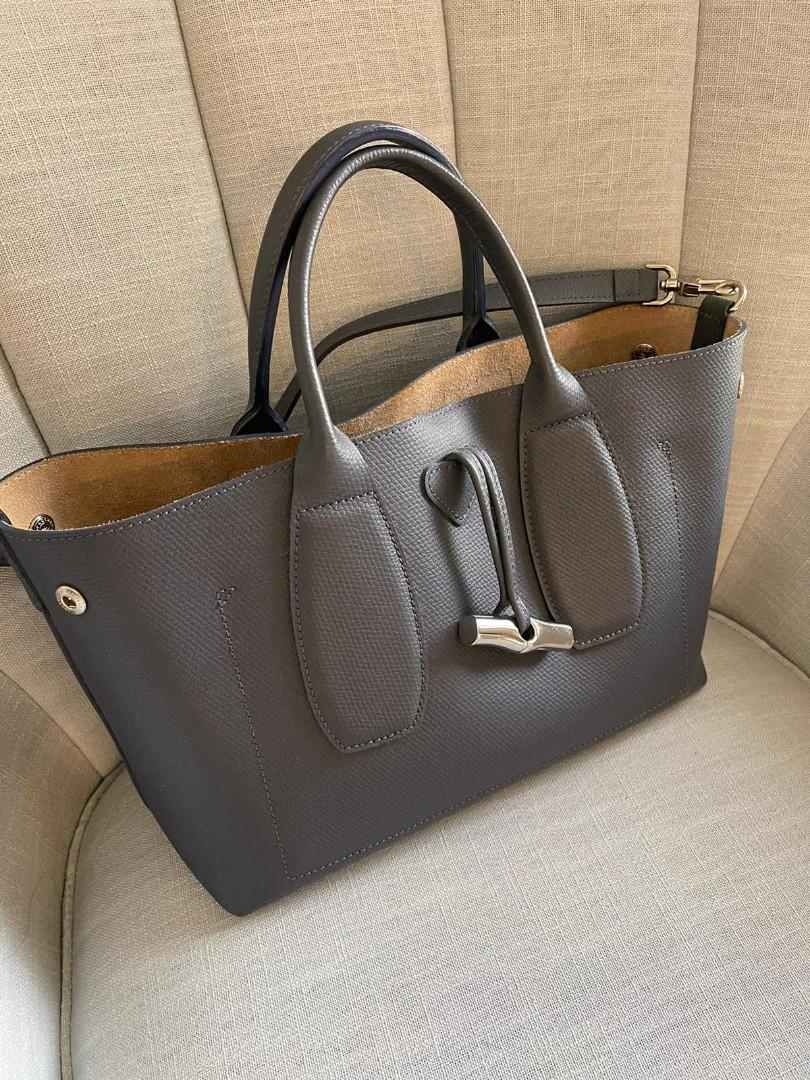 Longchamp medium roseau leather tote 2025