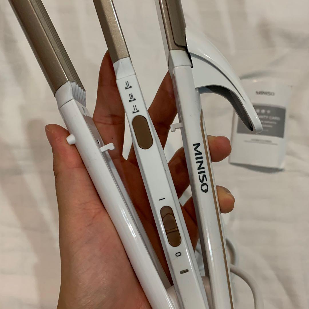 Miniso 3 in 1 hair straightener on sale