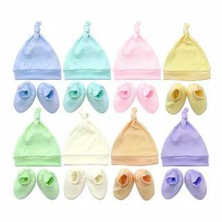newborn baby cap and booties