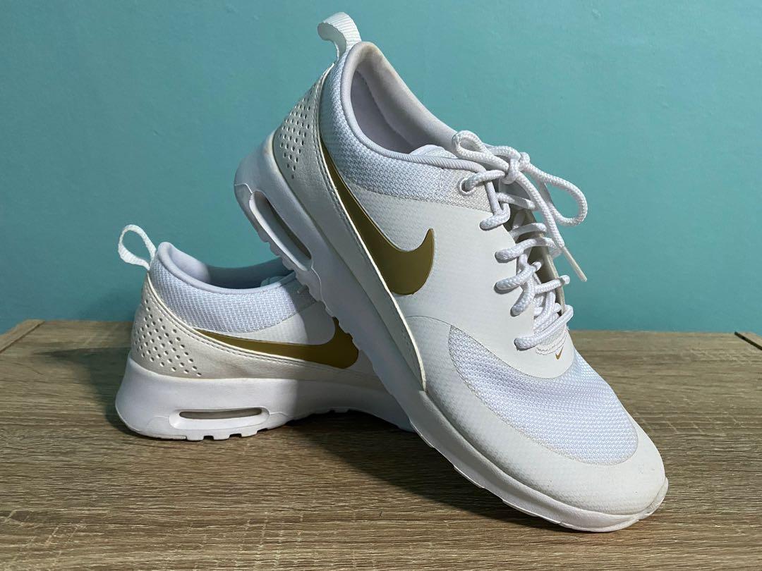 air max thea white and gold