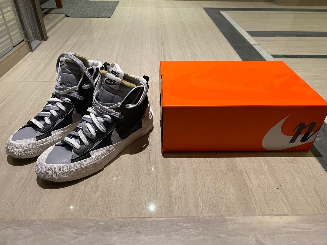 nike sacai blazer black