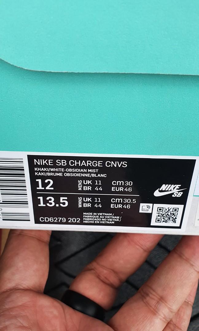 Nike SB Charge Canvas Khaki/White Obsidian Mist, Men's Fashion, Footwear,  Sneakers on Carousell
