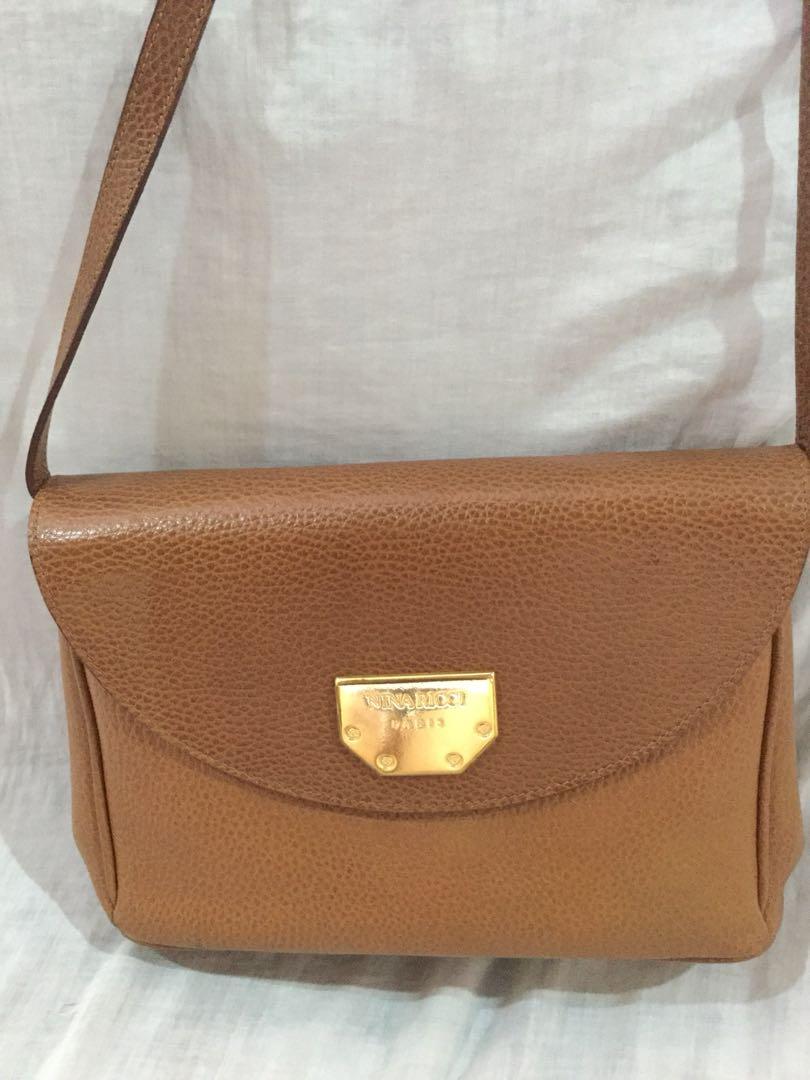 Nina Ricci (Category: Luxury Bags & Wallets) located in Quezon City. Submitted by lftanco (Listing ID 1061636419, Image 1). Description: Nina Ricci light brown leather bag. Used a few times on special occasions and stored for a long time. Vintage bag..