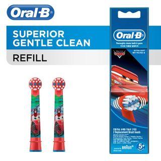 ORAL B Cars Kids Power Toothbrush Refills 2s (Ages 5+)