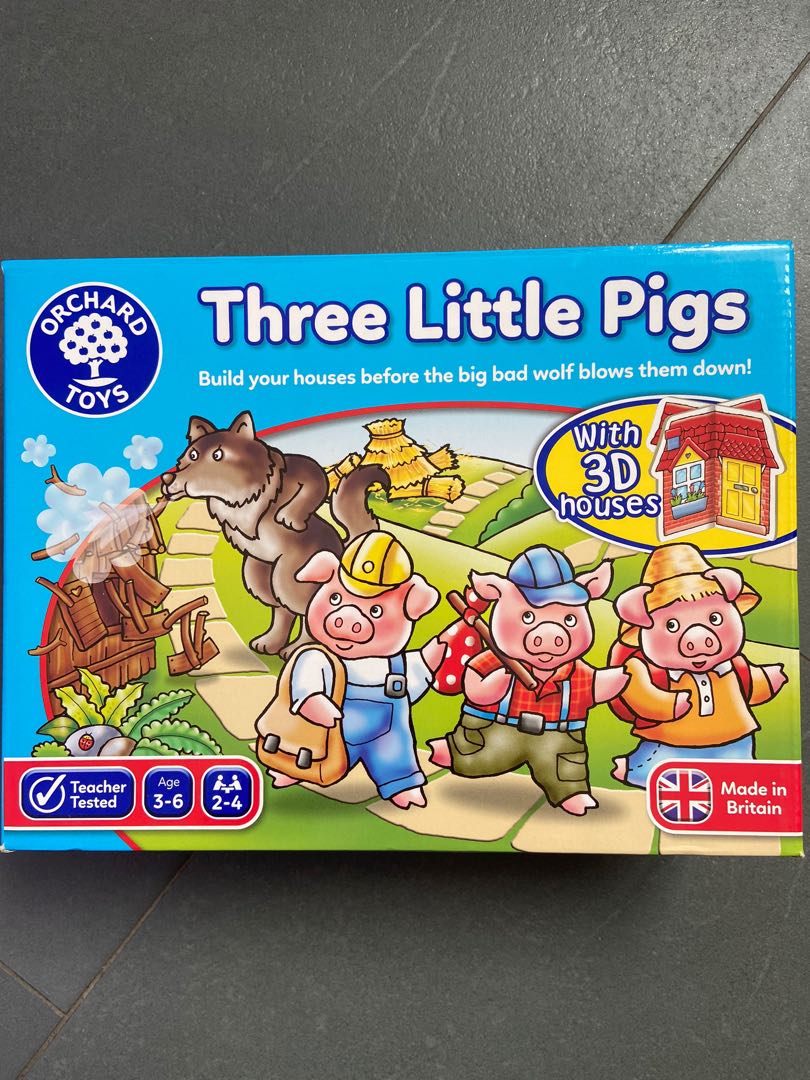 Orchard toys: Three little Pigs, 興趣及遊戲, 玩具& 遊戲類- Carousell