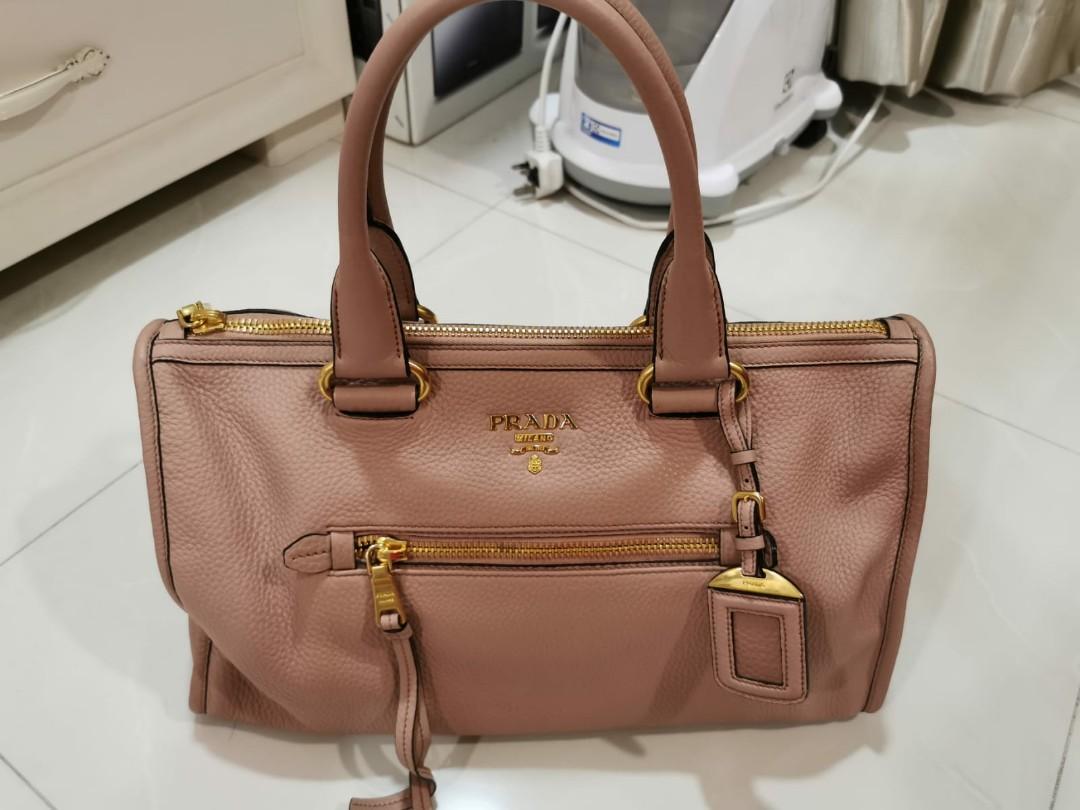 pink prada tote bag