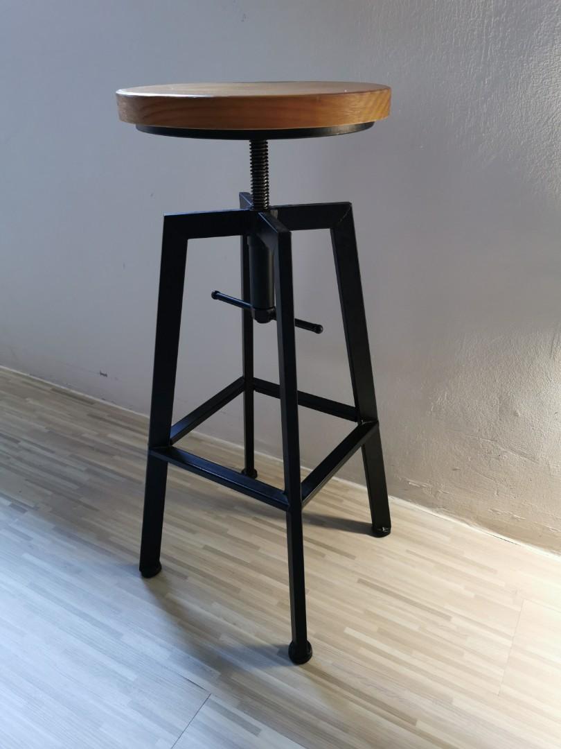 Seldom Used Height Adjustable Bar Stool 58cm To 70cm