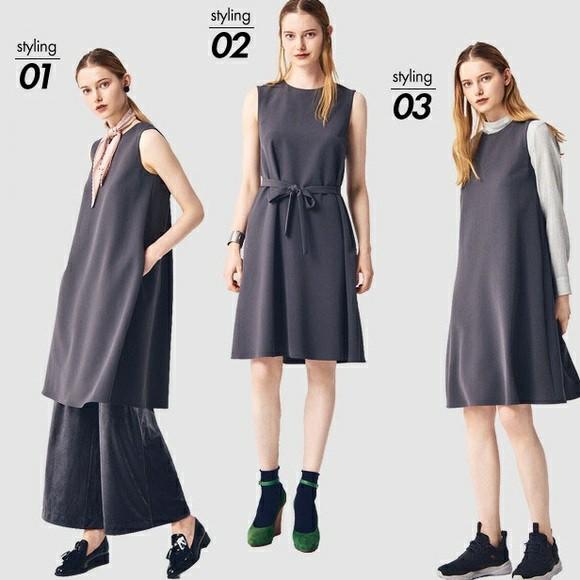 Uniqlo drape sales sleeveless dress