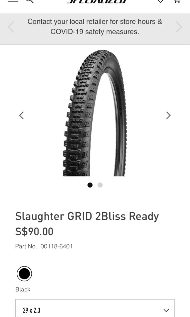 Specialized Slaughter Grid 29x2.3 Gripton 2Bliss MTB Tires Sports
