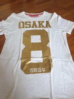 Superdry mens short sleeve white osaka 8 tshirt